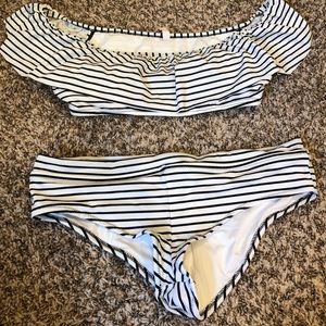 VS PINK Flounce Stripe Swimsuit